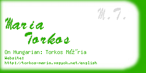 maria torkos business card